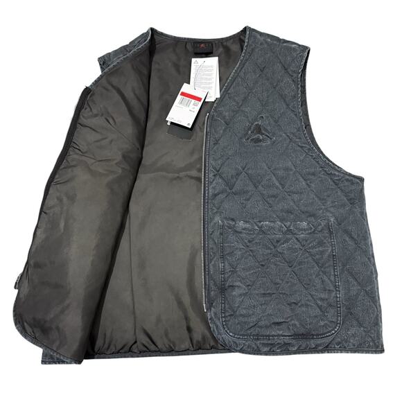 Nike Jordan Flight Heritage Insulated Vest Grey Black Men's Sz Large DV7565-010 - Picture 4 of 7